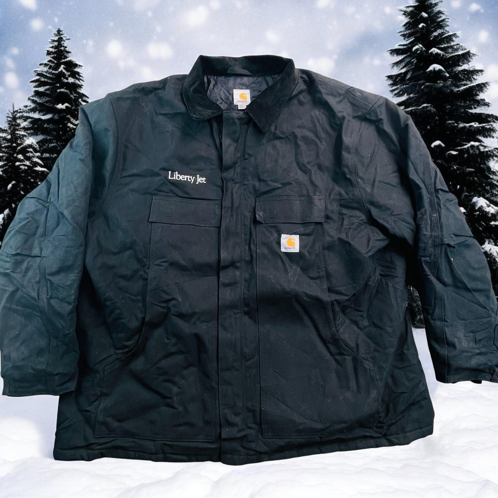 Carhartt Coat Mens 3XL Black Duck Traditional Arctic Quilt Lined Workwear C003